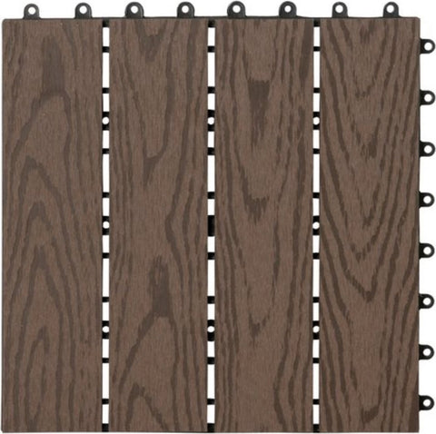 Patio Tuintegels - Kliksysteem - Donkerbruin - 30x30x2 cm