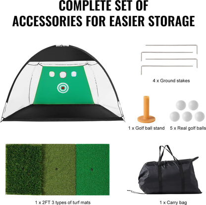 Golf Net - Golf Training Set - Including Accessories and Club