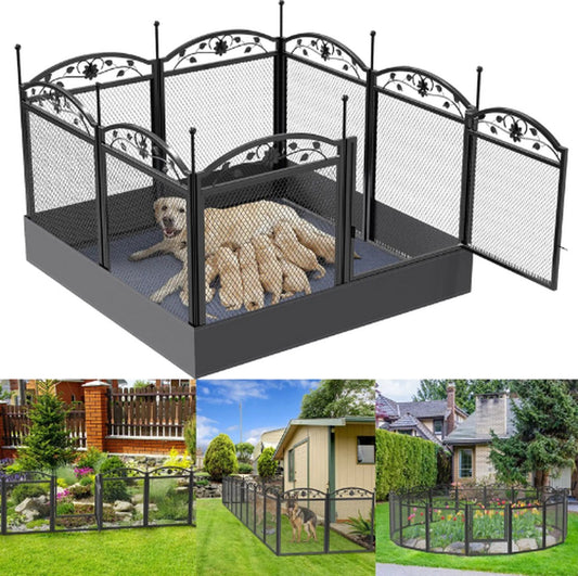 Dog crate - Dog run - Dog cage - Foldable puppy run - 8 panels