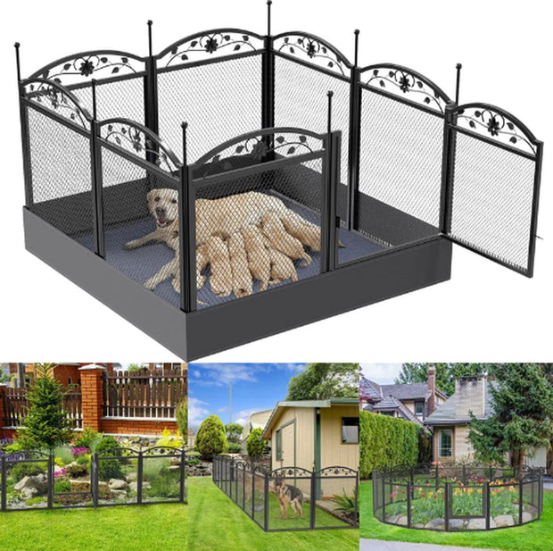 Hondenbech - Hondenren - Hondenkooi - Puppyren opvouwbaar - 8 Panelen