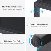 Console Tafel – Dressoirtafel – Industrieel – Bijzettafel – Hout en Metaal – Zwart – 30 x 108 x 85 cm