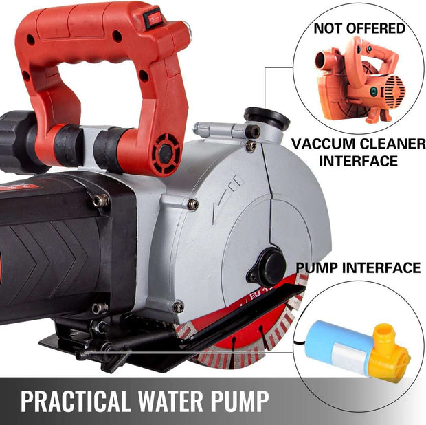 Muurslijper - Muurfrees - Frees - Beton Frees - Met Laser - 6200r/min - 35mm - 38mm - 4000W - Rood - 220V