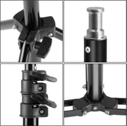 Fotostudio Softbox Verlichtingskit met Achtergrondframe - Achtergrondsysteem - Studio Fotografie - Inclusief 3 Achtergronden, Statief, Reflectorbord en 4 Paraplu's - Complete Set