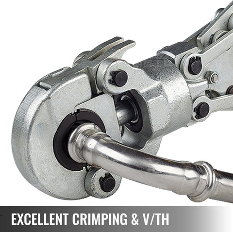 Hydraulische Krimptang - V-vormige - TH-vormige Pijptang - Bekken 360° Draaibaar - 6T - V12-28mm - TH16-32mm - Geschikt voor Samengestelde Buizen PEX PE-X PB-buizen