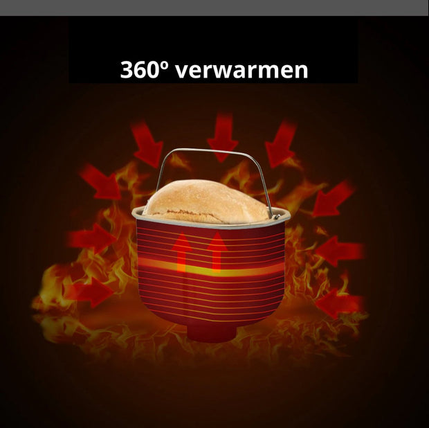 Broodmachine - Broodbakmachine - Brood Maker Machine - Brood Maker - Keukenmachine - Automatische broodbakmachine - 650W - Zilver - 1000g