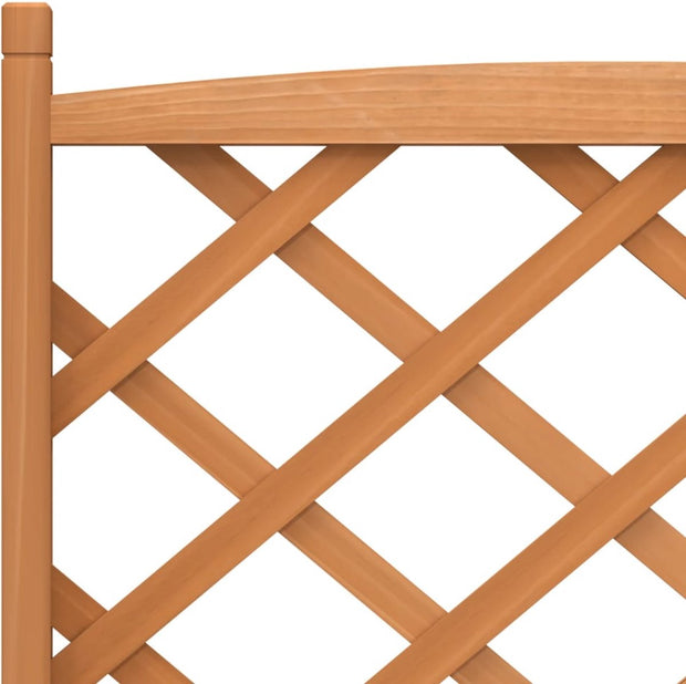 Plantenbak met klimrek - Bloembak - Weerbestendig - Plantenrek - Met trellis - Met wieltjes - Buiten - Hout - 91 Liter - Bruin