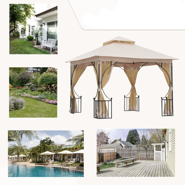 Partytent - Tuinfeesttent - Paviljoen - Tuinfeesttent - - Dubbel dak - 3 x 3m