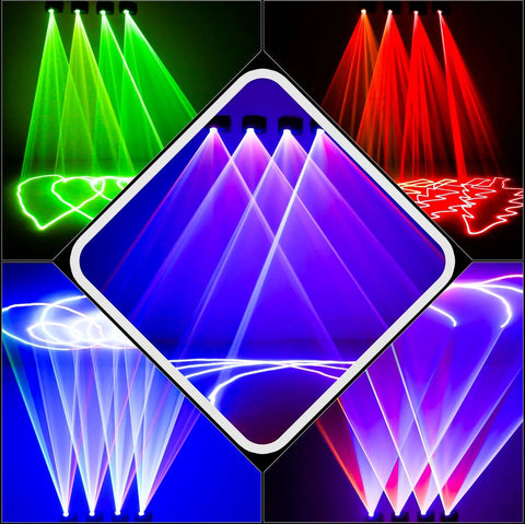 Lichtshow -RGB Lichtshow - Laser Show - Laser Licht Show - DMX 512 - Zwart - RGB - 10W