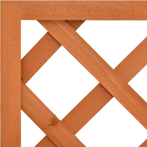 Plantenbak Met Klimrek - Bloembak - Weerbestendig - Met trellis - Buiten - Hout - Plantenbak - 18 Liter - Bruin