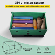 Opbergbox Tuin - Tuinkussenbox - Tuinkist - Kussendoos - Weersbestendig - Waterdicht - 380L - 122x63x75x52 cm - Tuinbox - Groen