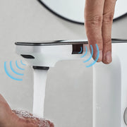 Washbasin Faucet - Sensor control - White - Digital LCD display - Cold and Hot Water - Mixer tap