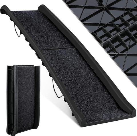 Hondenhelling - Hondenhelling Loopplank - Zeer Geschikt Voor Kleinere Honden - Oploopbaan -Draagbaar -Inschuifbaar - Zwart