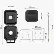 Mini Kampeerfornuis Opvouwbaar - Opvouwbaar Camping Kookstel - Kampeer Kookstel - Campingfornuis - Blauw - Met Koffer - 2000W