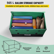 Tuinkist - Kussenbox - Weerbestendig - Waterdicht - 565L - 155cm x 63cm x 75cm x 52 cm - Groen