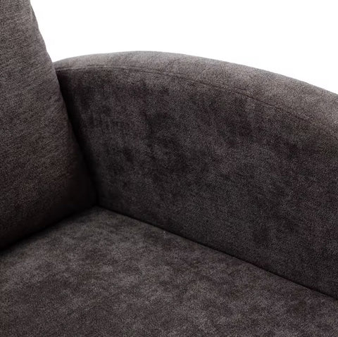 Relax stoel - Fauteuil - Leesstoel - Robuust - Stof - Massief houten poot - Donkergrijs