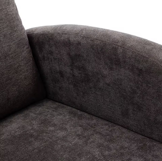 Relax stoel - Fauteuil - Leesstoel - Robuust - Stof - Massief houten poot - Donkergrijs