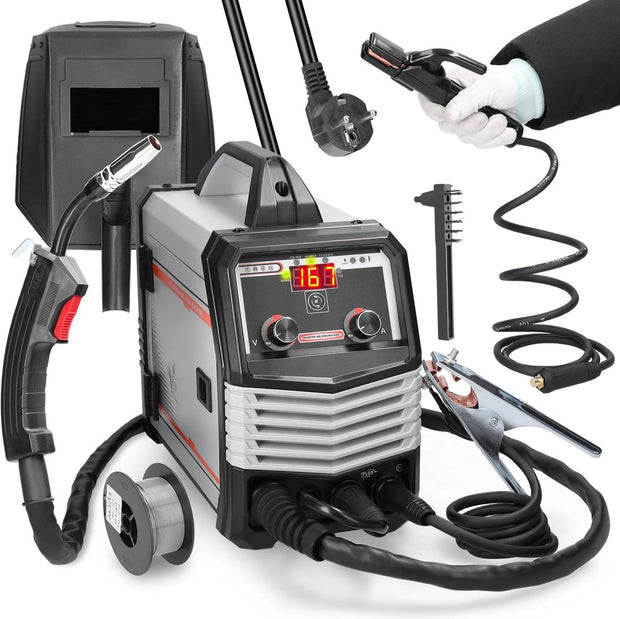 Lasmachine - Elektrische Lasser - Multifunctioneel - 4 in 1 MIG MMA MAG TIG - Inverter Lasser - Draagbare Elektrische Lasmachine - Intelligente Lasser - Grijs