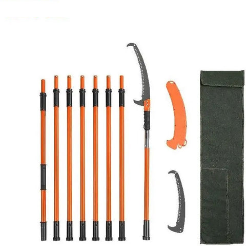 Telescopische Snoeizaag - Uitschuifbare Boomsnoeier - Handzaag voor Hoge Takken - 2,24 tot 8,24 m Bereik - Inclusief Opbergtas