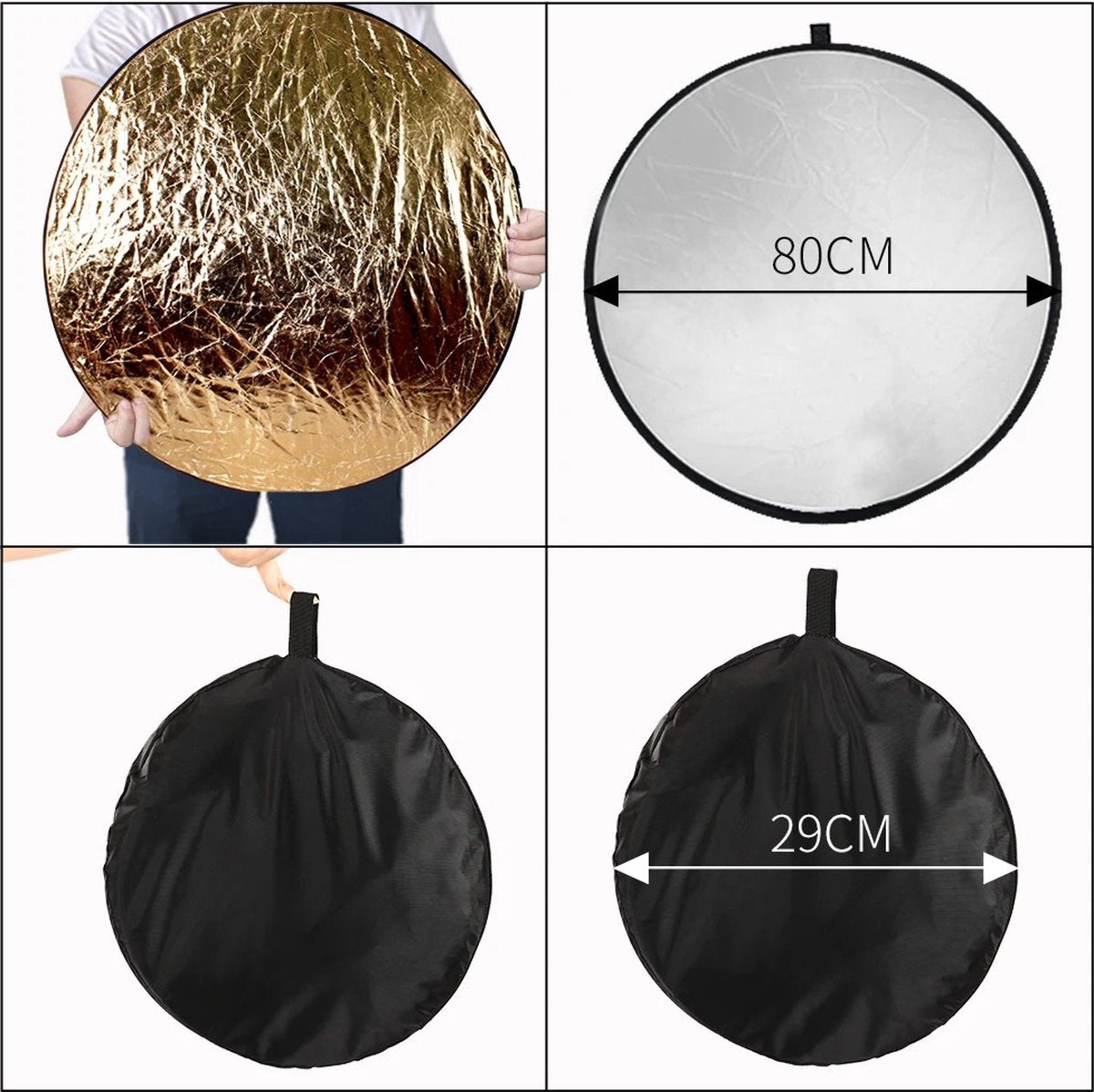 Photo Studio Softbox Lighting Kit with Background Frame - Backdrop System - Studio Photography - Includes 3 Backdrops, Tripod, Reflector Board and 4 Umbrellas - Complete Set