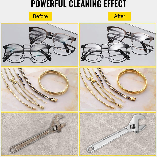 Ultrasoon Reiniger 5.8-6L – Roestvrij Staal – Professioneel Ultrasoon Reinigingsapparaat - met Digitale Verwarmingstimer – Voor Sieraden en Brillen