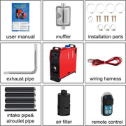 Rood - Standkachel - 36-200W - 12-24V - Max 180 graden C