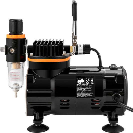 Airbrush Set Met Compressor - Airbrush Verf - Verfpistool - Draagbaar Lichtgewicht 4 KG - Schilderij - Tattoo - Make Up - Taartdecoratie - 120W