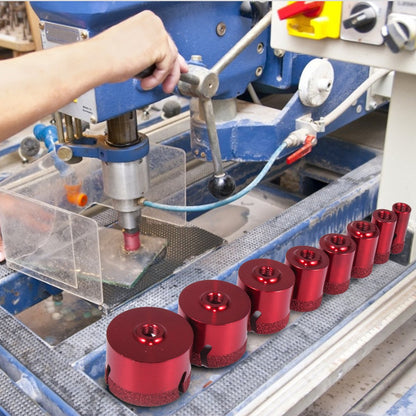 Gatenzaagset - 8PCS - Diamant Gatenzaagset - Gereedschapskist - de 10-Delige Diamantboren Worden Geleverd - 20-68mm - met 2 Zaagbladen - Vacuüm Gesoldeerd Draagbaar Keramiek - Rood