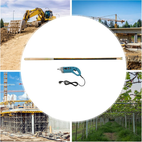 Betontrilnaald Pro - Elektrische Trilnaald voor Beton - Robuust Ontwerp - Verdichten van Beton - 1300W - 1.5m' Trilstaaf