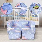 Kinder speelbank - Modulaire Speelbank - Kinderzetel - Wasbaar - Schuimkussen - Hutten bouwen - Fleece - Dino thema