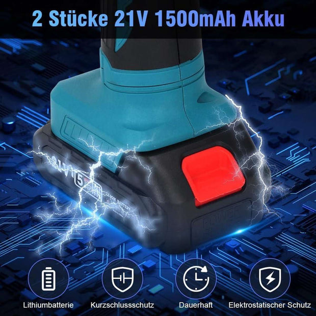 Elektrische excentrische auto polijstmachine - 21 V, inclusief polijstaccessoires - EU-versie