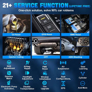 OBD2 Scanner - Diagnosecomputer - Storing Verwijderen - Uitleesapparatuur Auto - Diagnose Auto - Autodiagnosetool - ABS-ontluchtingscodelezer - Levenslange Gratis Update - Zwart