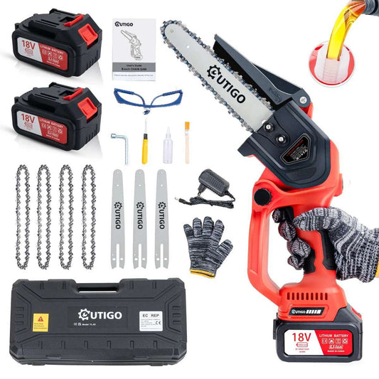 Kettingzaag - Elektrische Kettingzaag - Zaag - Elektrische Zaag - Mini Kettingzaag - Mini Elektrische Kettingzaag - Elektrisch - 2x Accu - 3000Mah - Met Accessoires