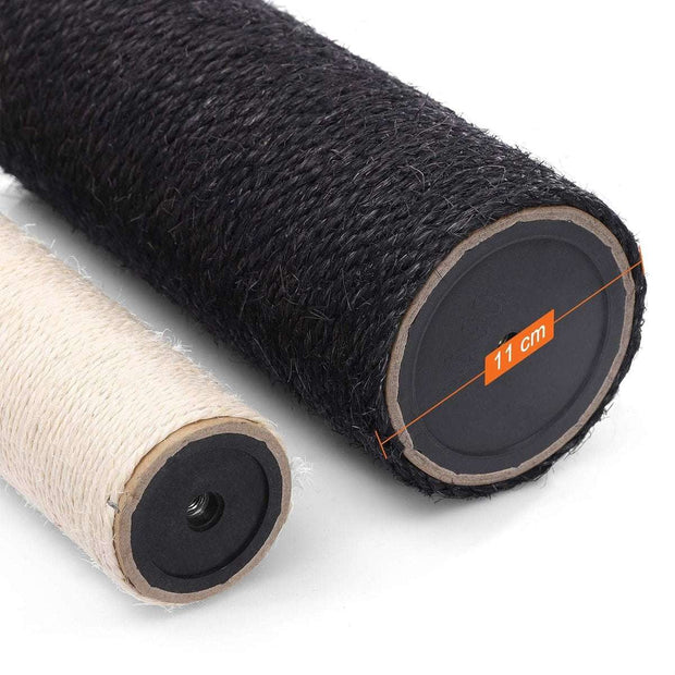 XXL Luxe Stevige Katten Krabpaal - Stevig Krabmeubel met Hangmat, Kattenhuis - Tunnel en Speeltouw - Grote Krabpaal Klimpaal - 141 cm Hoog - Grijs/Zwart