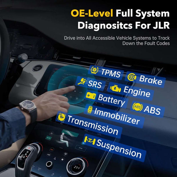 OBD2 Scanner - Diagnosecomputer - Diagnose Auto - Storing Verwijderen - Uitleesapparatuur Auto - Diagnosetool voor alle systemen ABS EPB TPMS DPF - Zwart
