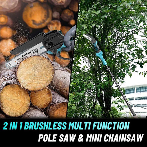 Takken Knipper - Heggen Knipper - Takken Schaar - Heggen Schaar - Met Verlengstuk - Uitschuifbaar - 2x Accu - Blauw