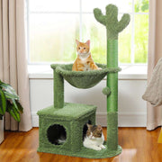 Middelgroot Cactus Krabpaal - voor Katten - Met Zachte Kattenmand/Hangmat - Kattenspeelgoed - Krabpaal - Geschikt voor Kittens