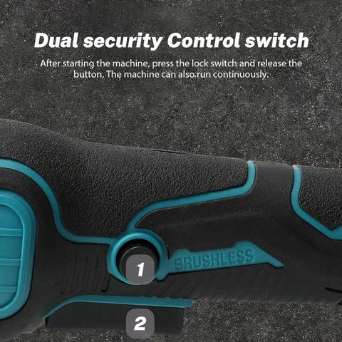 Slijpmachine - Haakse Slijper - Slijper - Elektrische Slijper - 2x Accu - Met Accessoires - Blauw