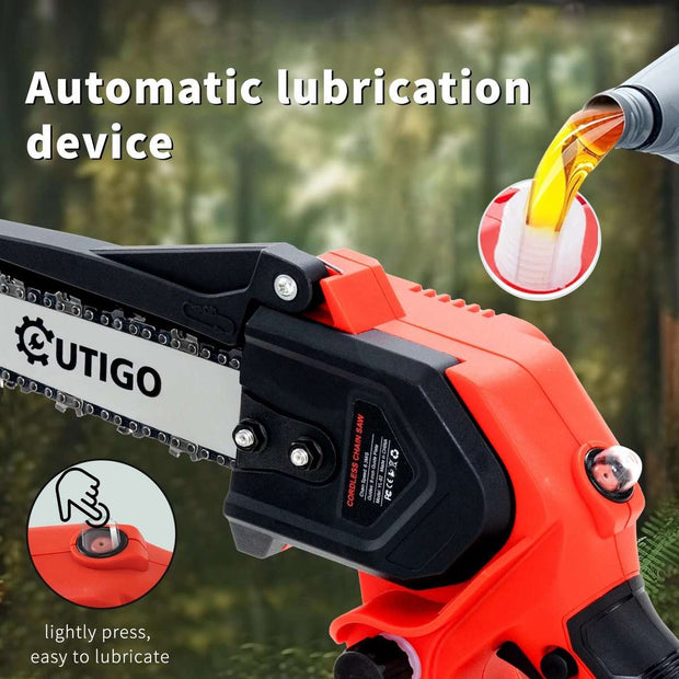 Kettingzaag - Elektrische Kettingzaag - Zaag - Elektrische Zaag - Mini Kettingzaag - Mini Elektrische Kettingzaag - Elektrisch - 2x Accu - 3000Mah - Met Accessoires