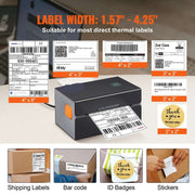Video Thermische Labelprinter - Labelprinter - Bluetooth Labelprinter - Draadloze Labelprinter - Thermisch - 40mm - 108mm - Grijs