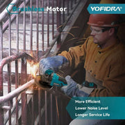 Slijpmachine - Haakse Slijper - Slijper - Elektrische Slijper - 2x Accu - Met Koffer - Met Accessoires - Blauw