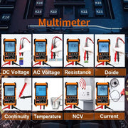 Multimeter - Multimeetapparaat - Meter - Spanning Meter - Oranje - Met Accessoires