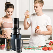 Slowjuicer - Sapcentrifuge voor Fruit en Groente - 500 ml - 200W - Koude Pers Juicer - Zwart