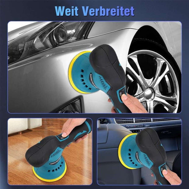 Elektrische excentrische auto polijstmachine - 21 V, inclusief polijstaccessoires - EU-versie