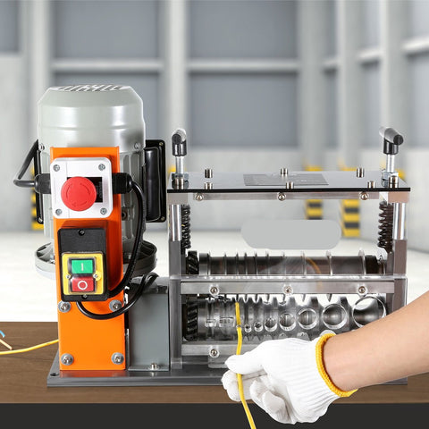 Draadstripmachine - Elektrisch Koperdraad - Strippen Machine - voor het Strippen van Koperdraad - 10 Kanalen en 10 Snijbladen - 1.5-32 mm - 750W