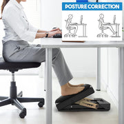 Footrest Desk with Massage Function - Ergonomic Footrest with Adjustable Leg Rest and Soft Cushion - Loadable up to 55 kg