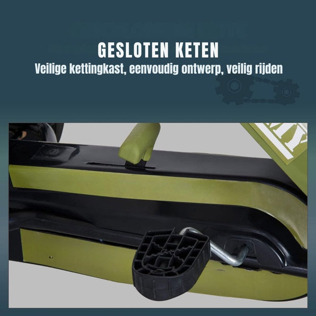 Skelters voor Jongens - Ligfiets - Verstelbaar Zadel - 99x65x56cm - Groen