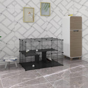 Dierenren - Kattenren - Hondenren Buiten - Konijnenhok voor Binnen - Konijnenren - Kippenren - Ren - 105x70x70 cm - Zwart
