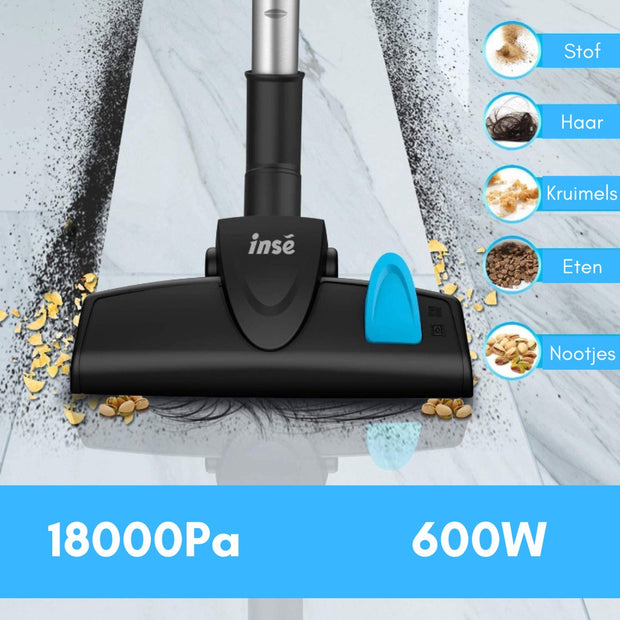 Corded Stick Vacuum Cleaner - Handheld Stick Vacuum Cleaner - Handheld Vacuum Cleaner Best Seller - Handheld Vacuum Cleaner - 18Kpa - 600W - 220V - 79dB - Black &amp; Blue