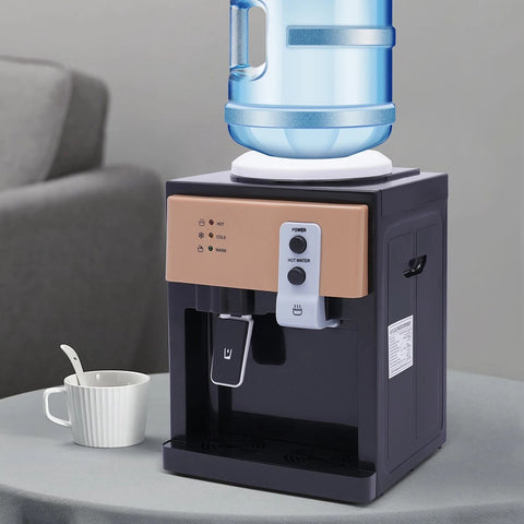 Elektrische Waterdispenser - Warm en Koud Water - Voor thuis en kantoor gebruik - Compatibel Met 3 tot 19L - 36x24x27cm - Zwart/Goud