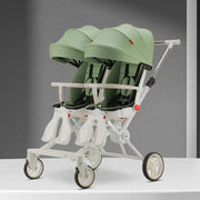 Luxe Kinderwagen - Luxe Kinderkoets - Luxe Babywagen - Luxe Baby Koets - Baby Koets - Kinderwagen - Babywagen - Kinderkoets - Inklapbaar - 3 In 1 - 9KG - Groen - Tweeling